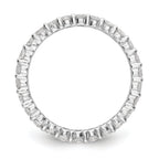 14k White Gold 1 1/2 carat Lab Grown Diamond VS/SI+ G+ Complete Size 9 Shared Prong Eternity Band