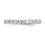 14k White Gold 1 1/2 carat Lab Grown Diamond VS/SI+ G+ Complete Size 8.5 Shared Prong Eternity Band