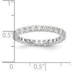 14k White Gold 1 1/2 carat Lab Grown Diamond VS/SI+ G+ Complete Size 9 Shared Prong Eternity Band