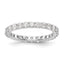 14k White Gold 1 1/2 carat Lab Grown Diamond VS/SI+ G+ Complete Size 8.5 Shared Prong Eternity Band
