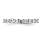 14k White Gold 2 carat Lab Grown Diamond VS/SI+ G+ Complete Size 9 Shared Prong Eternity Band
