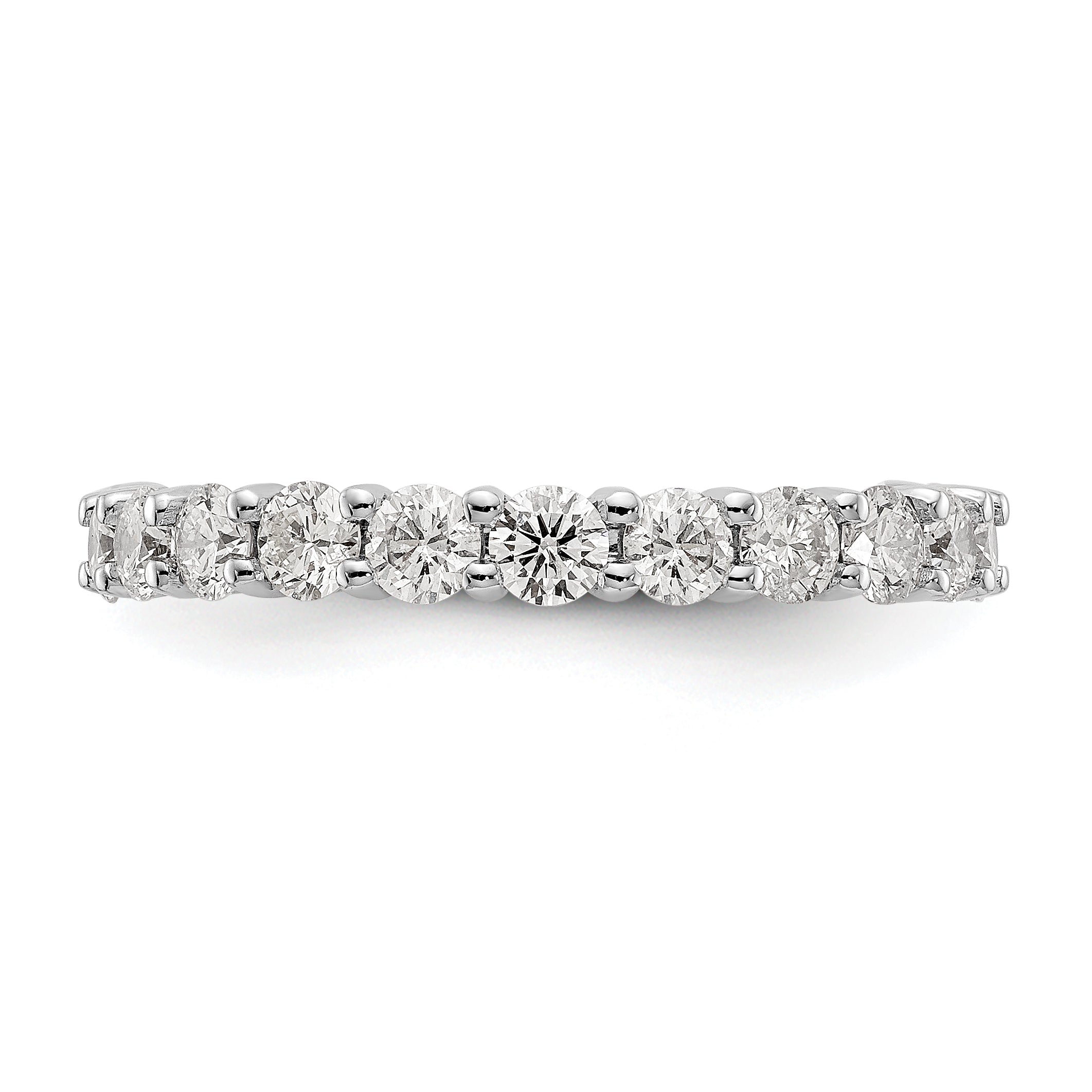 14k White Gold 2 carat Lab Grown Diamond VS/SI+ G+ Complete Size 9 Shared Prong Eternity Band