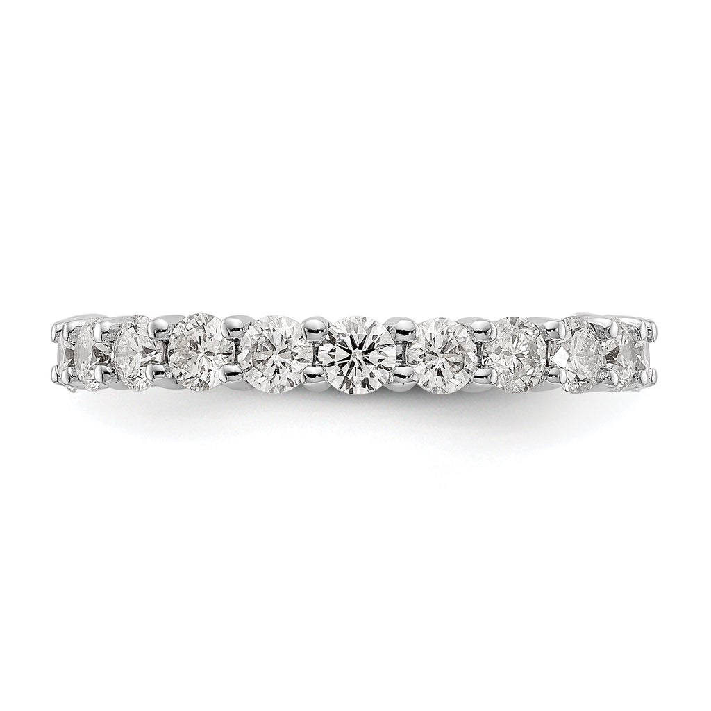 14k White Gold 2 carat Lab Grown Diamond VS/SI+ G+ Complete Size 8.5 Shared Prong Eternity Band