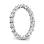 14k White Gold 2 carat Lab Grown Diamond VS/SI+ G+ Complete Size 8.5 Shared Prong Eternity Band