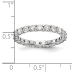 14k White Gold 2 carat Lab Grown Diamond VS/SI+ G+ Complete Size 8 Shared Prong Eternity Band