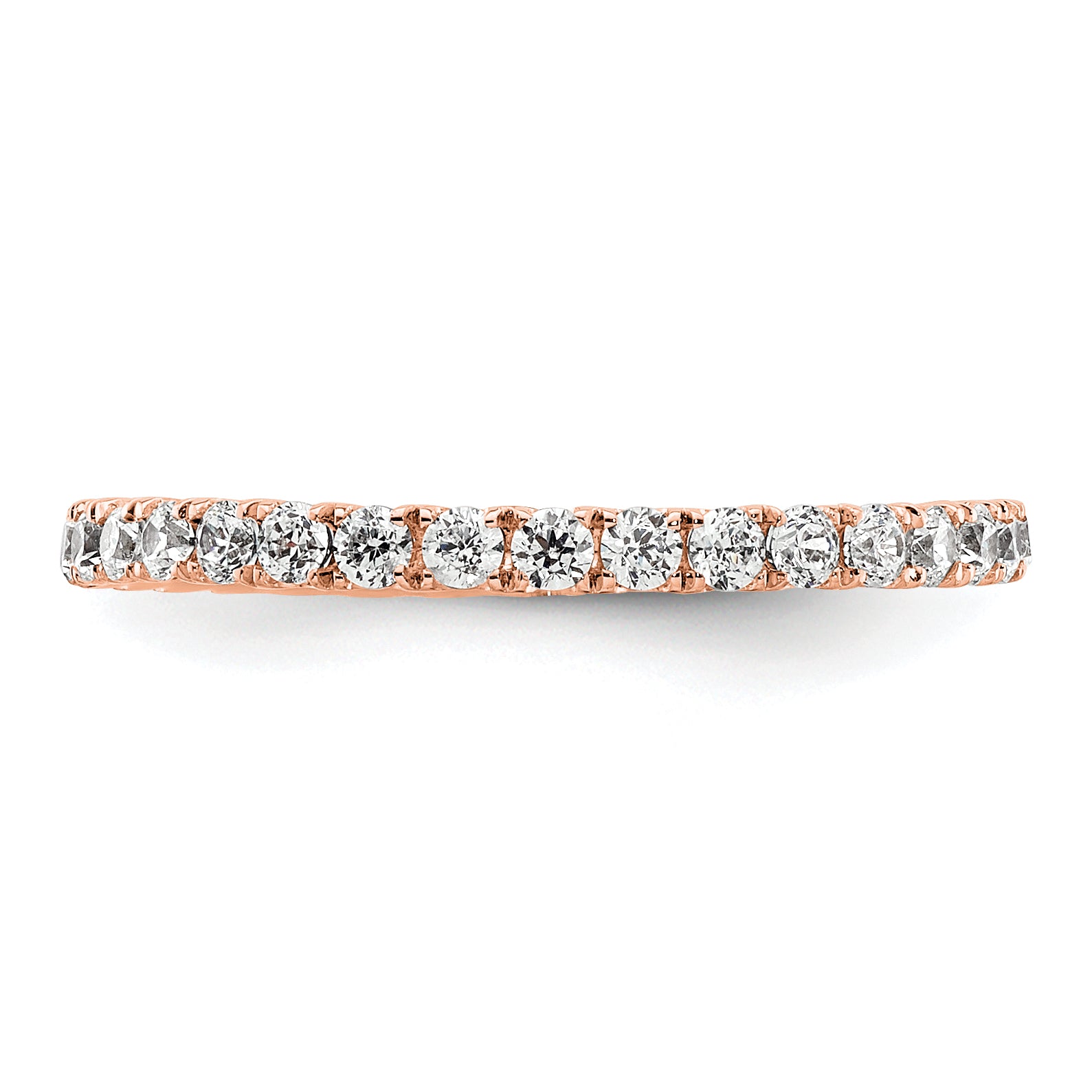 True Origin 14K Rose Gold 1/2 carat Lab Grown Diamond VS+ F+ Size 4.5 Complete Eternity Band