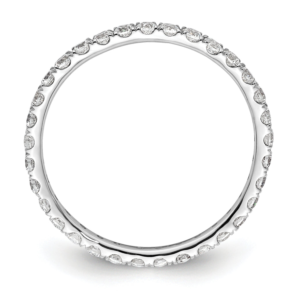 True Origin 14K White Gold 1/2 carat Lab Grown Diamond VS+ F+ Size 4.5 Complete Eternity Band