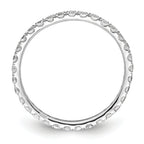 True Origin 14K White Gold 1/2 carat Lab Grown Diamond VS+ F+ Size 4.5 Complete Eternity Band
