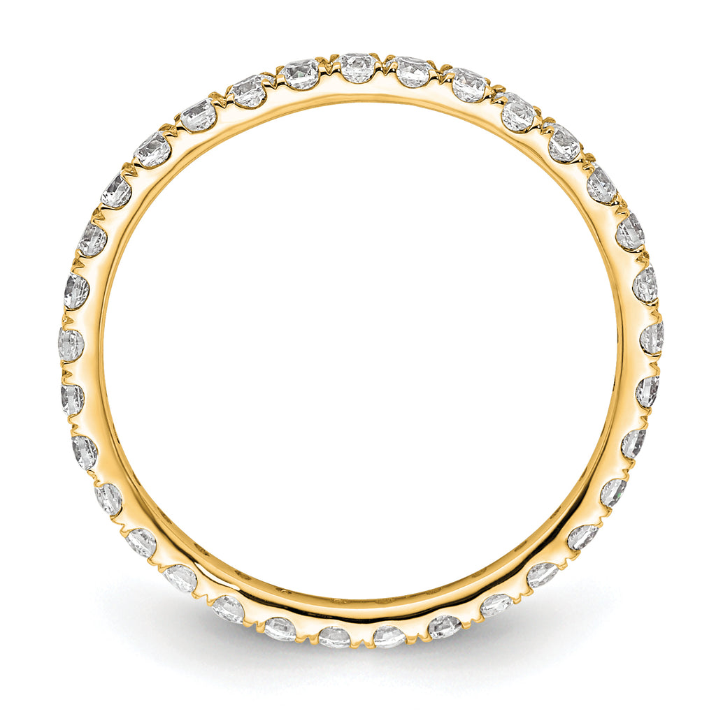 True Origin 14K Yellow Gold 1/2 carat Lab Grown Diamond VS+ F+ Size 4.5 Complete Eternity Band