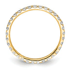 True Origin 14K Yellow Gold 1/2 carat Lab Grown Diamond VS+ F+ Size 4.5 Complete Eternity Band
