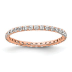 True Origin 14K Rose Gold 1/2 carat Lab Grown Diamond VS+ F+ Size 5.5 Complete Eternity Band