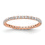 True Origin 14K Rose Gold 1/2 carat Lab Grown Diamond VS+ F+ Size 5.5 Complete Eternity Band