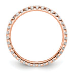 True Origin 14k Rose Gold 1/2 carat Lab Grown Diamond VS+ F+ Complete Size 6 Eternity Band