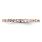 True Origin 14k Rose Gold 1/2 carat Lab Grown Diamond VS+ F+ Complete Size 6 Eternity Band