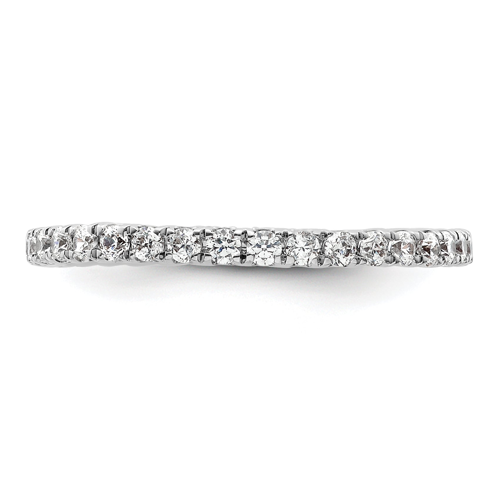 True Origin 14K White Gold 1/2 carat Lab Grown Diamond VS+ F+ Complete Size 6 Eternity Band