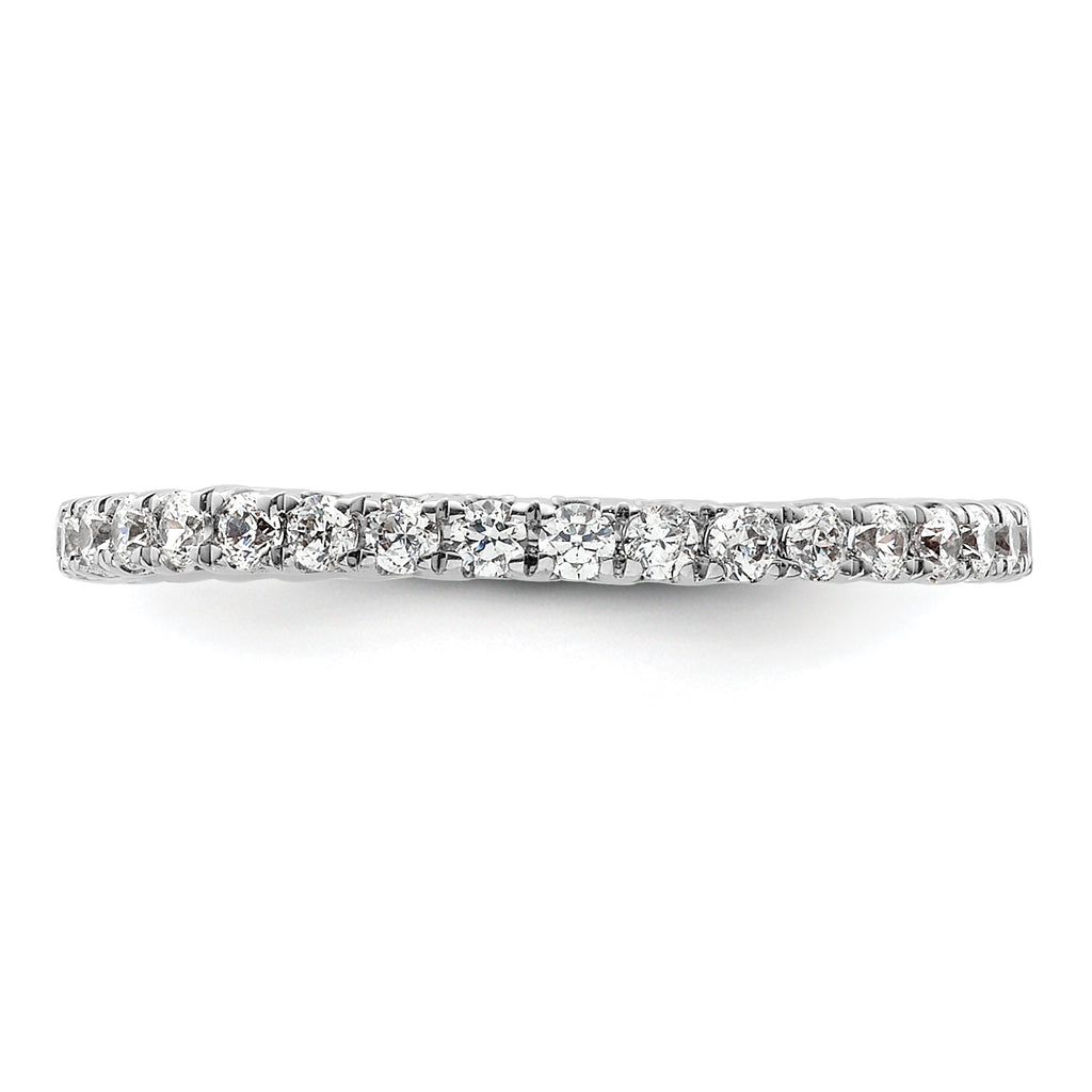 True Origin 14K White Gold 1/2 carat Lab Grown Diamond VS+ F+ Complete Size 6 Eternity Band