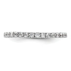 True Origin 14K White Gold 1/2 carat Lab Grown Diamond VS+ F+ Complete Size 6 Eternity Band