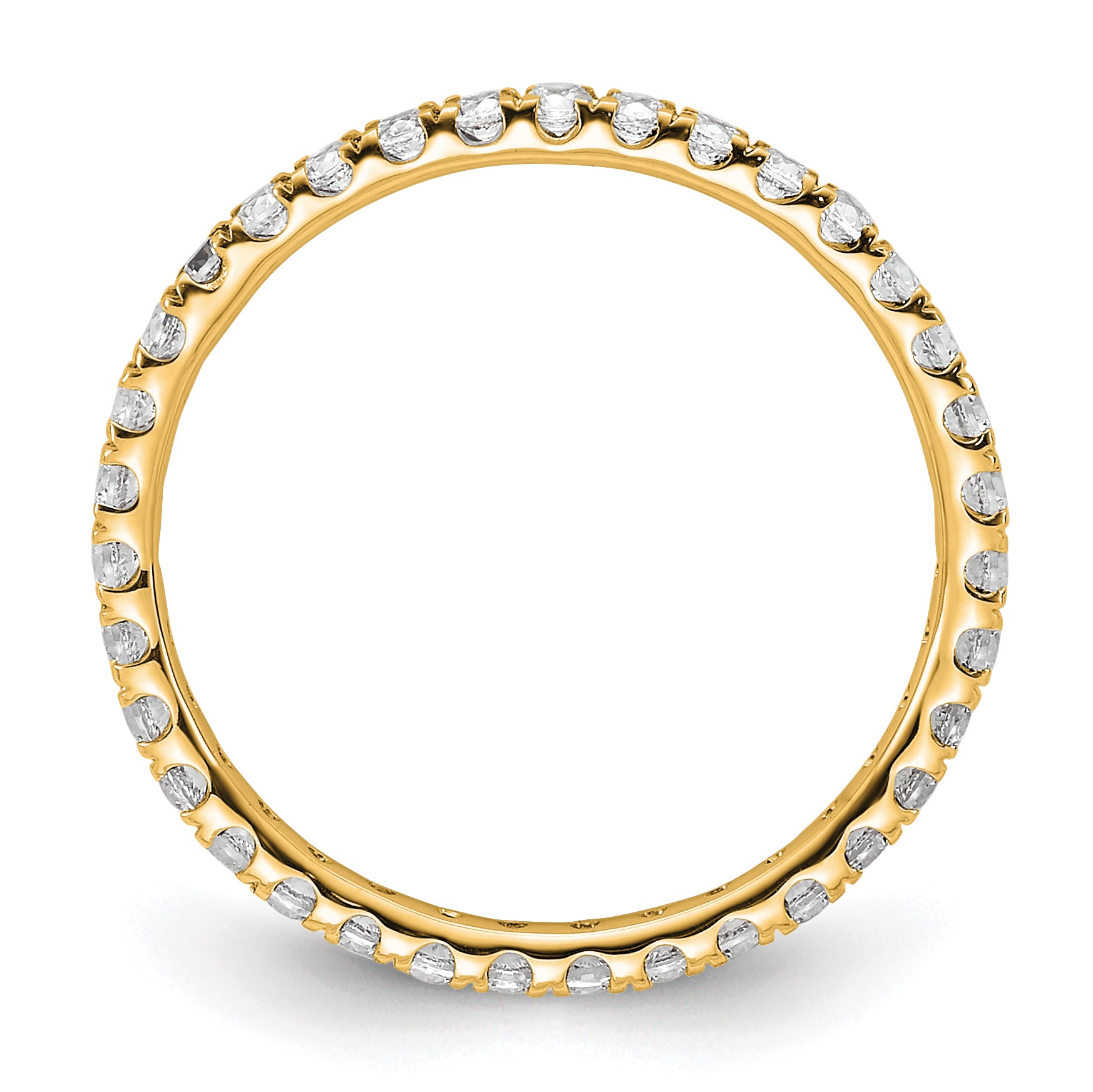 True Origin 14k 1/2 carat Lab Grown Diamond VS+ F+ Complete Size 6.5 Eternity Band Secondary image