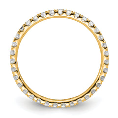 True Origin 14k 1/2 carat Lab Grown Diamond VS+ F+ Complete Size 6 Eternity Band