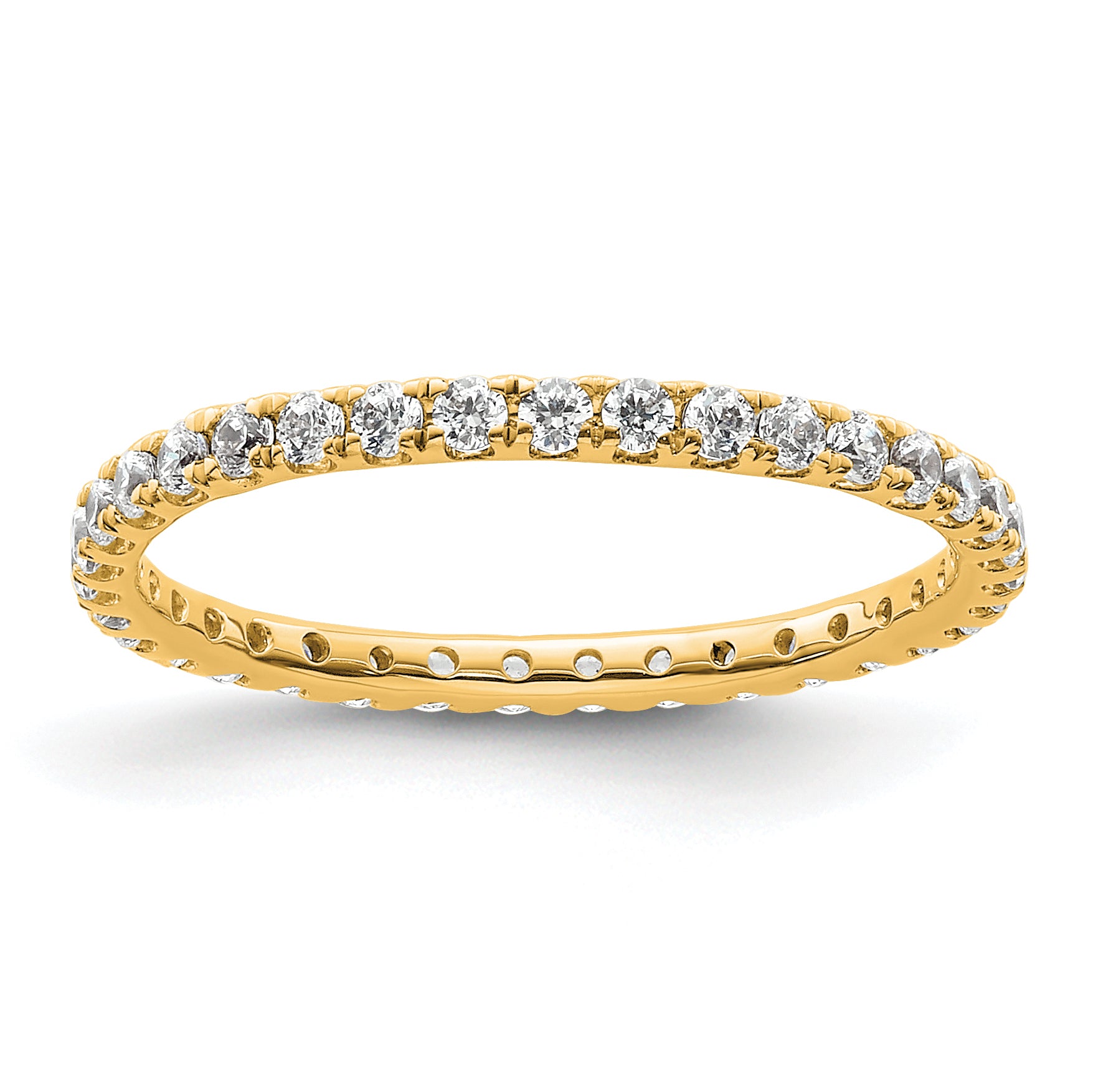 True Origin 14k 1/2 carat Lab Grown Diamond VS+ F+ Complete Size 6 Eternity Band Main image