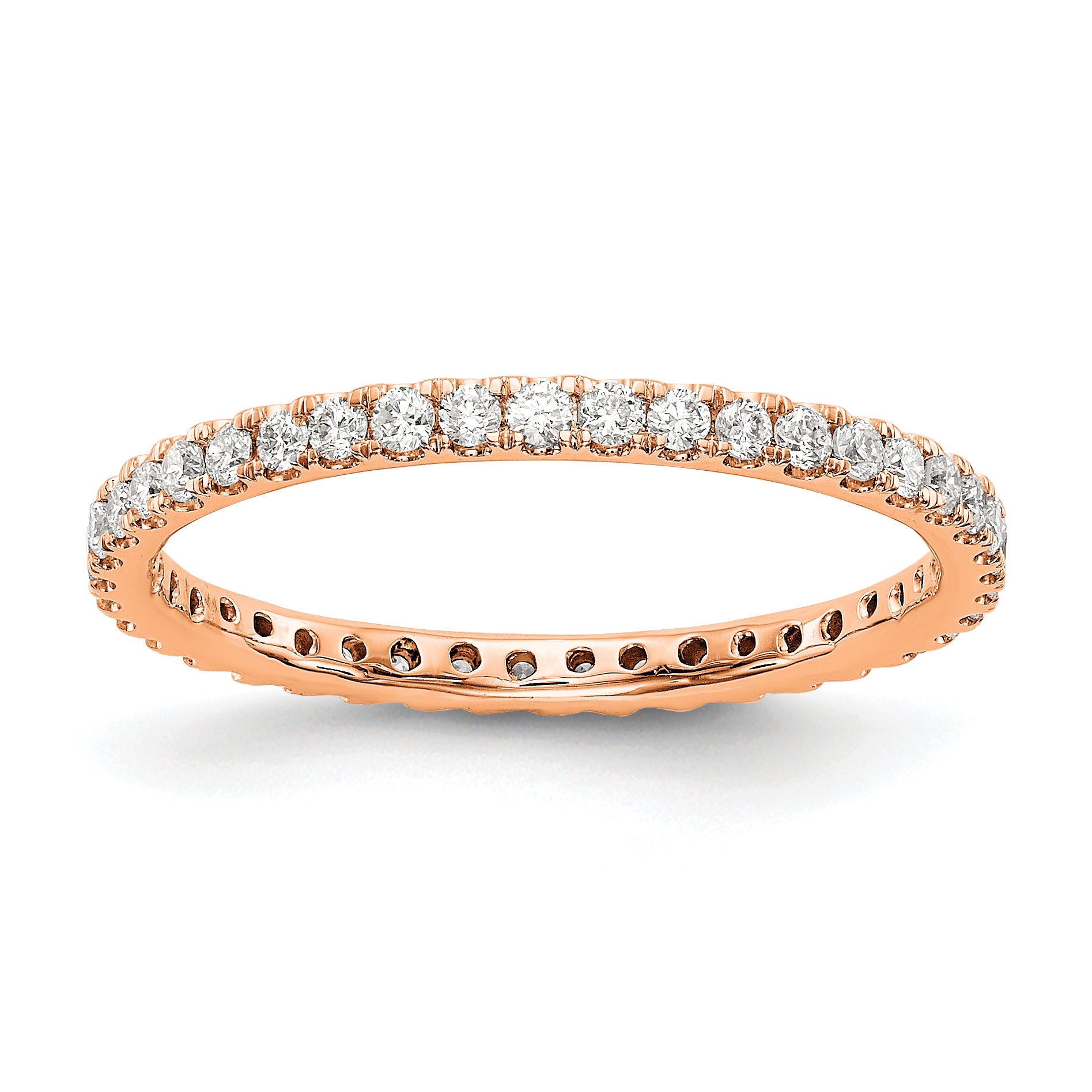 14K Rose Gold Lab Grown Diamond VS/SI FGH Eternity Band - Sophia Jewelers Main image