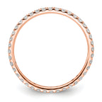 True Origin 14k Rose Gold 1/2 carat Lab Grown Diamond VS+ F+ Complete Size 8 Eternity Band