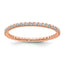 True Origin 14k Rose Gold 1/2 carat Lab Grown Diamond VS+ F+ Complete Size 8 Eternity Band