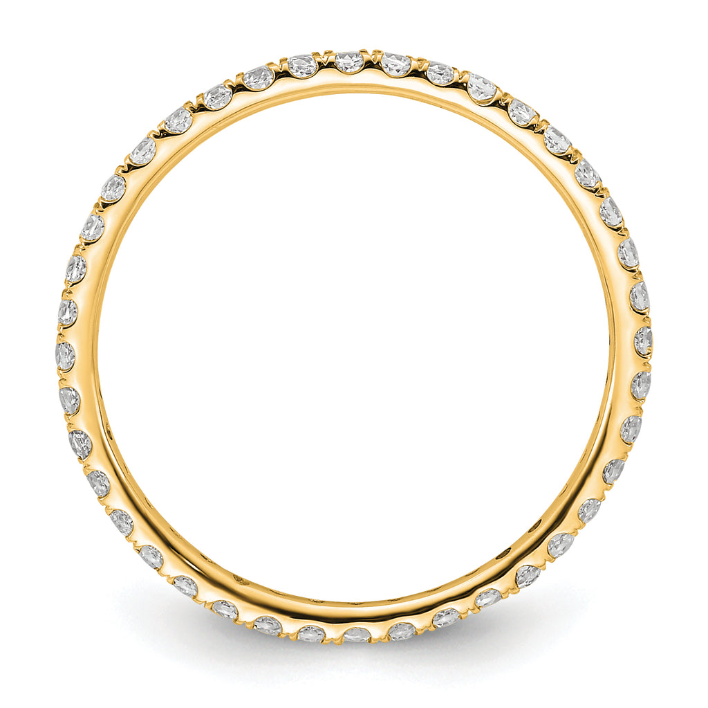 True Origin 14k 1/2 carat Lab Grown Diamond VS+ F+ Complete Size 8 Eternity Band