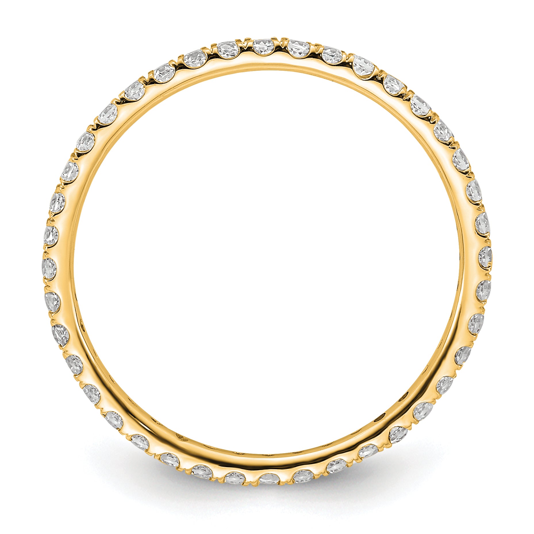 True Origin 14k 1/2 carat Lab Grown Diamond VS+ F+ Complete Size 8 Eternity Band