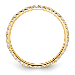 True Origin 14k 1/2 carat Lab Grown Diamond VS+ F+ Complete Size 8 Eternity Band