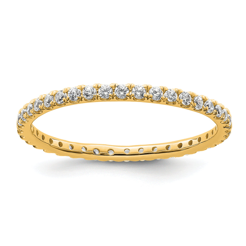 True Origin 14k 1/2 carat Lab Grown Diamond VS+ F+ Complete Size 8 Eternity Band