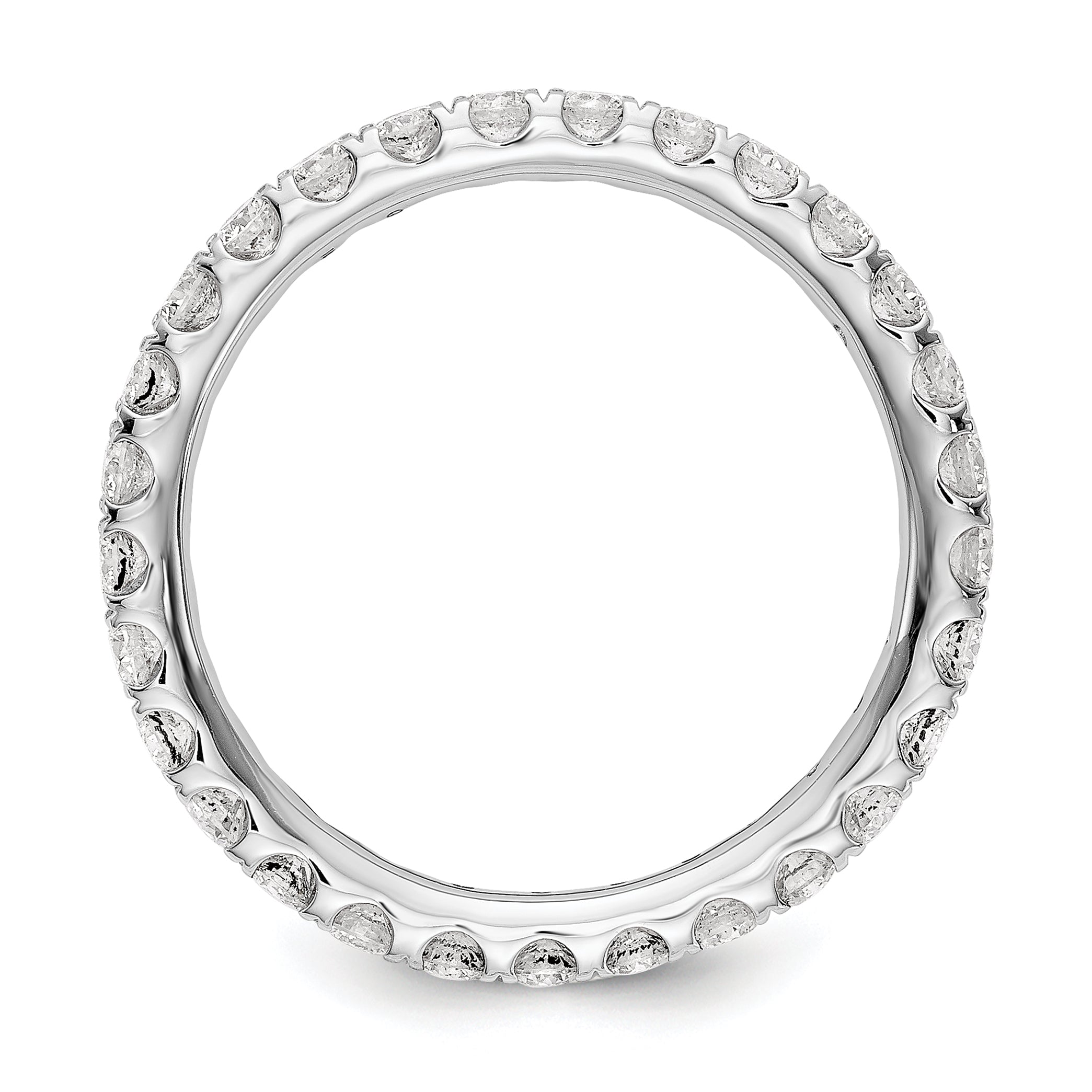 14K White Gold Lab Grown Diamond VS/SI FGH Eternity Band Secondary image