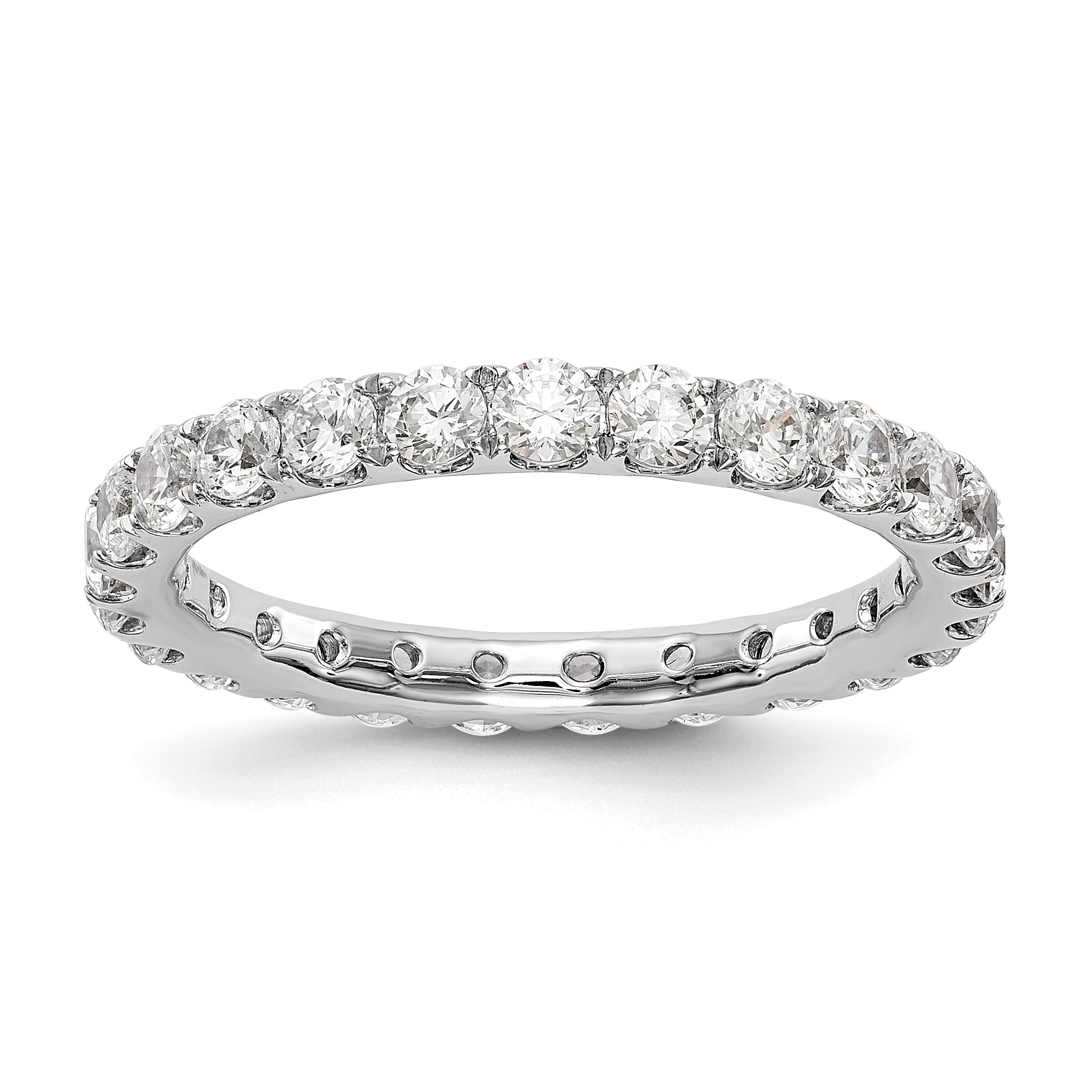 14K White Gold Lab Grown Diamond VS/SI FGH Eternity Band - Sophia Jewelers Main image