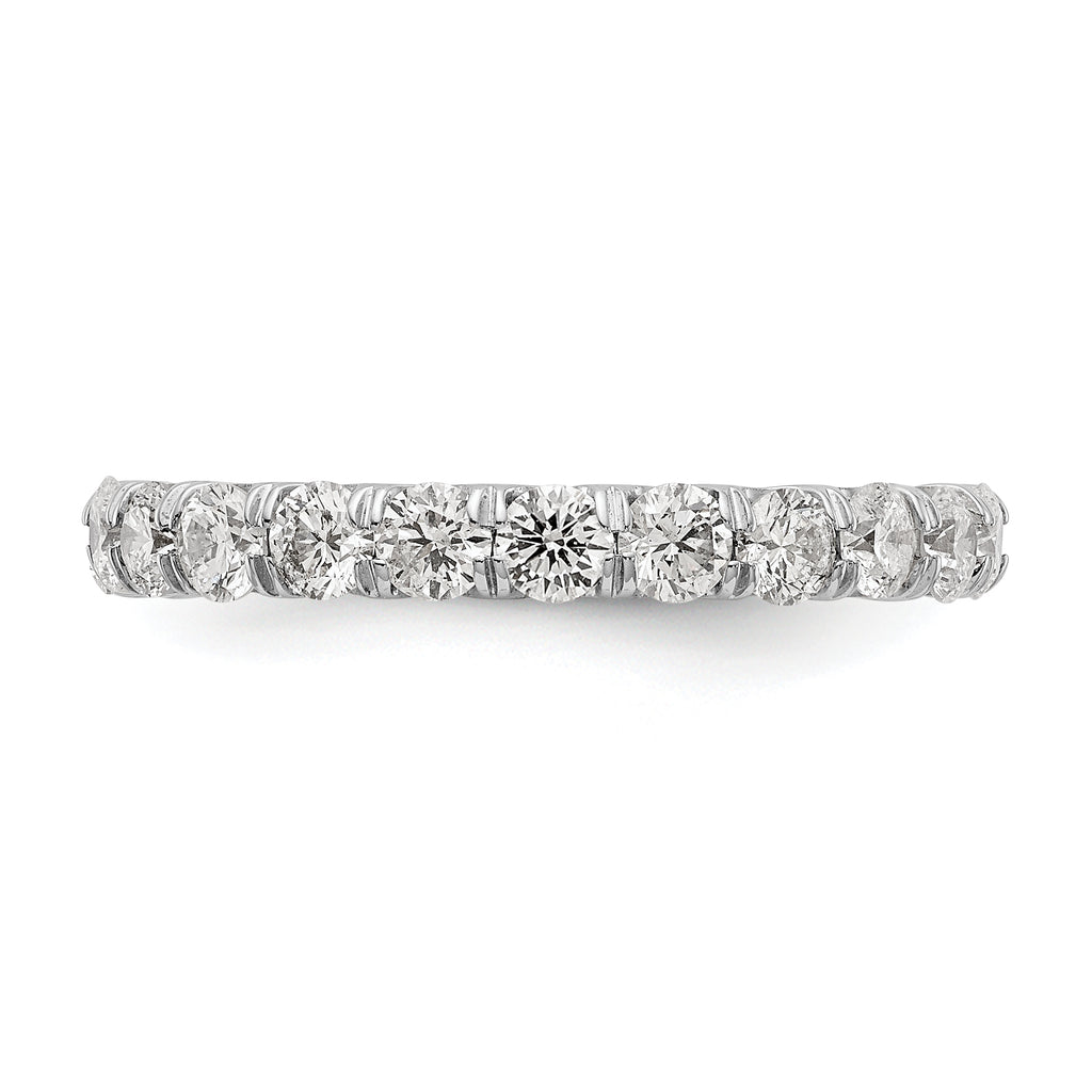 14k White Gold 2 carat Lab Grown Diamond VS/SI+ G+ Complete Size 5 Shared Prong Eternity Band