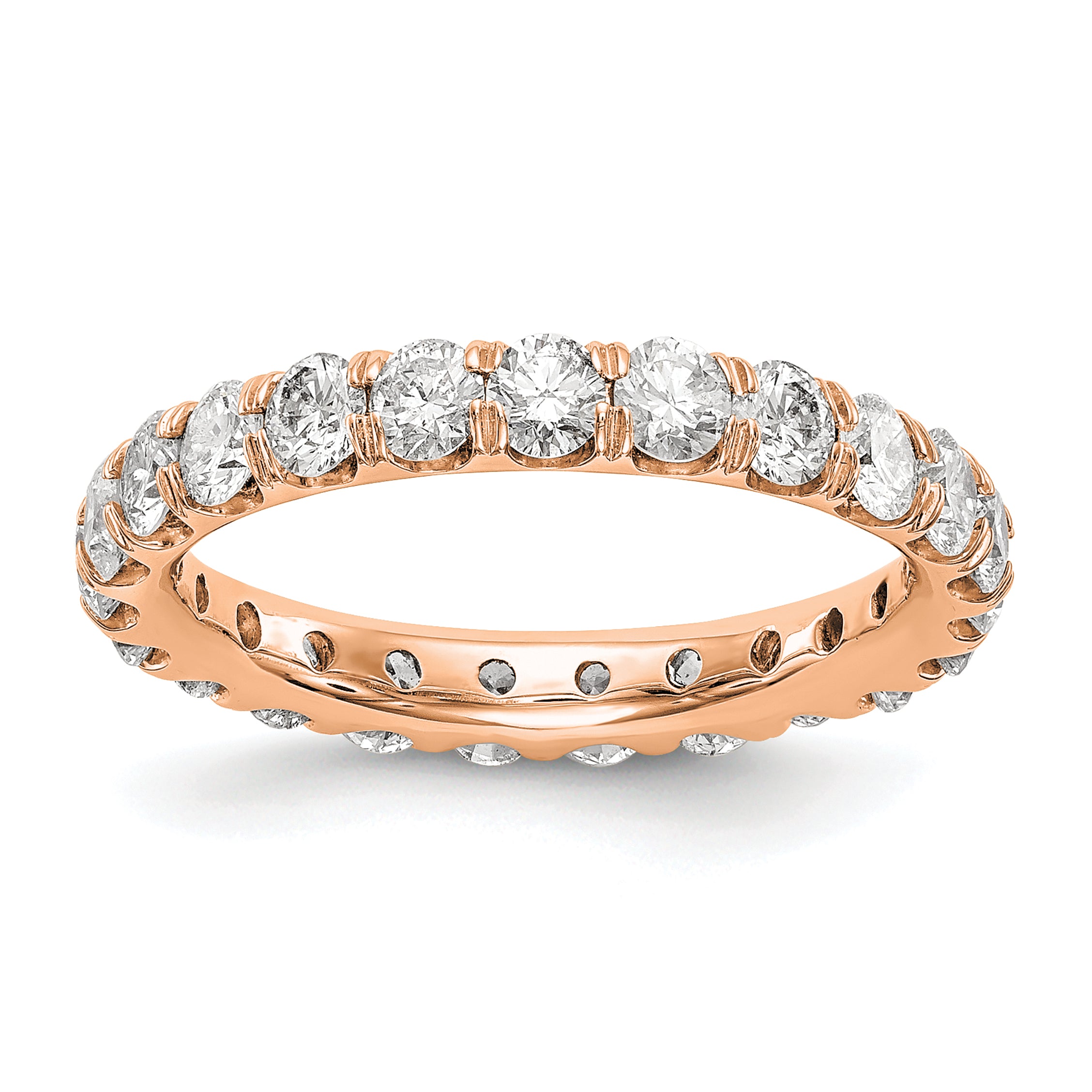 14K Rose Gold Lab Grown Diamond VS/SI FGH Eternity Band - Sophia Jewelers Main image