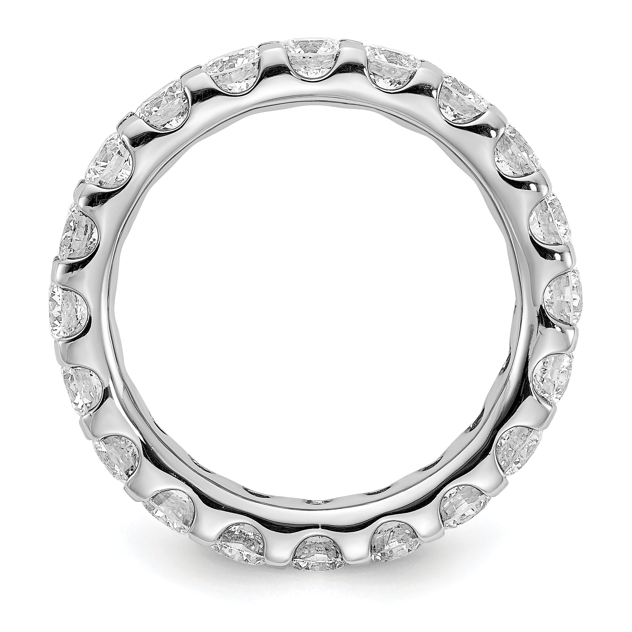 14K White Gold Lab Grown Diamond VS/SI FGH Eternity Band Secondary image