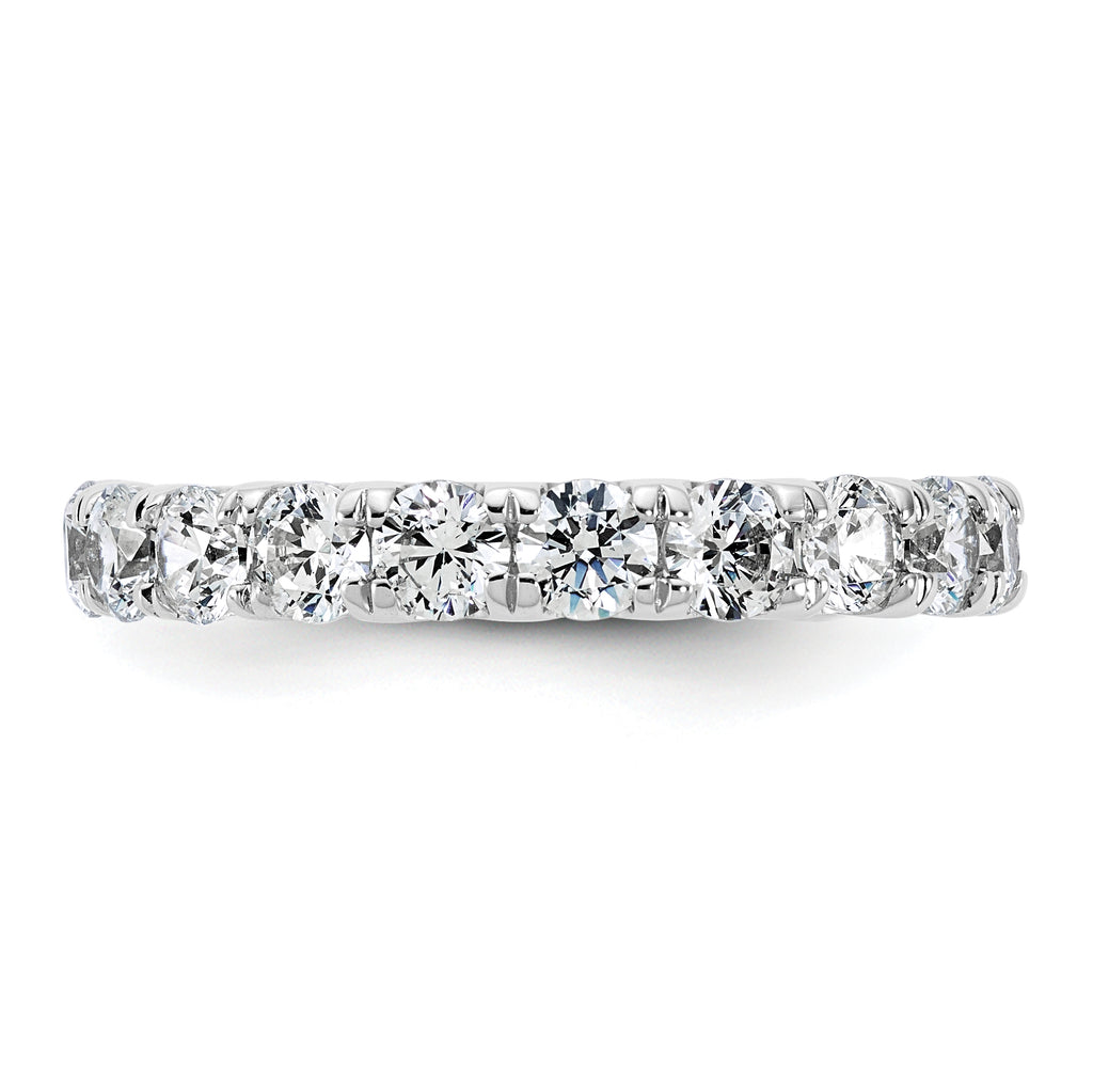 14k White Gold 3 carat Lab Grown Diamond VS/SI+ G+ Complete Size 7 Shared Prong Eternity Band