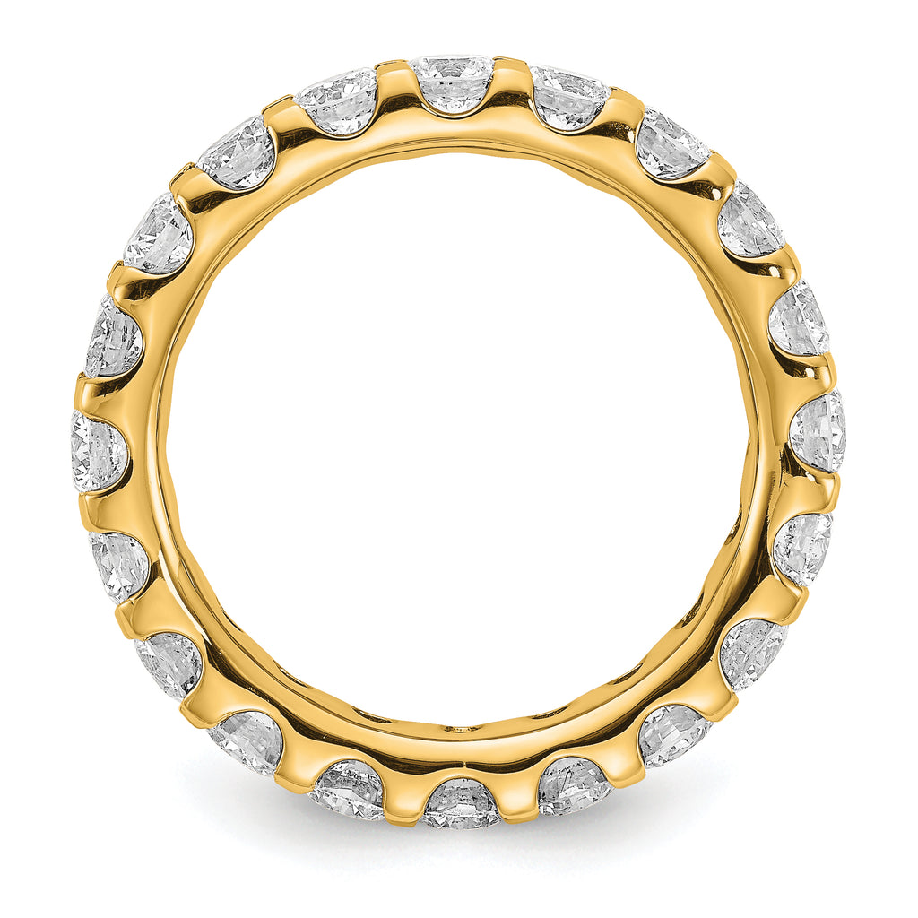 True Origin 14K Yellow Gold 3 carat Lab Grown Diamond VS+ F+ Size 7 Complete Eternity Band