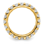 True Origin 14K Yellow Gold 3 carat Lab Grown Diamond VS+ F+ Size 7 Complete Eternity Band
