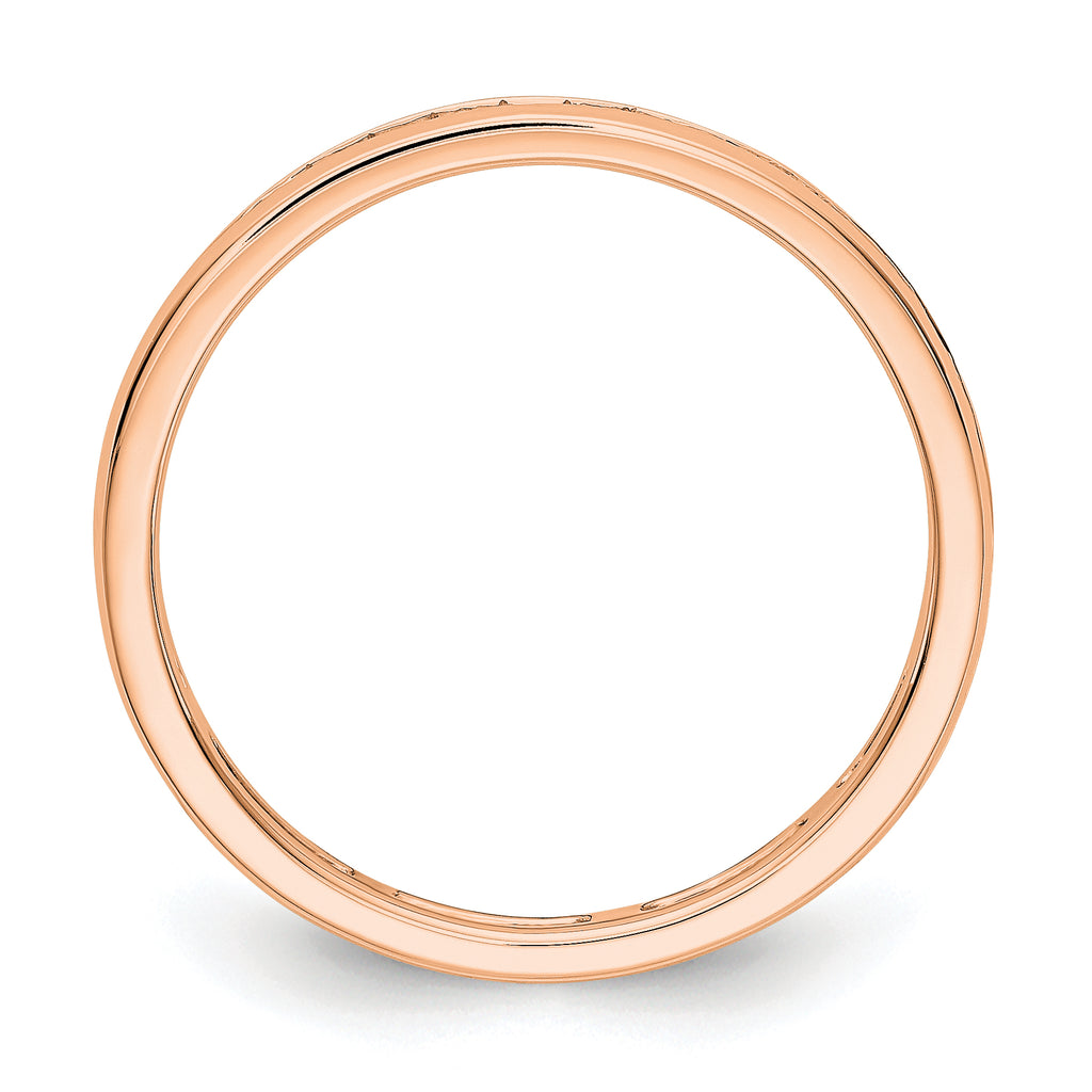 14k Rose Gold 1/2 carat Lab Grown Diamond VS/SI+ G+ Complete Channel Set Size 9 Eternity Band