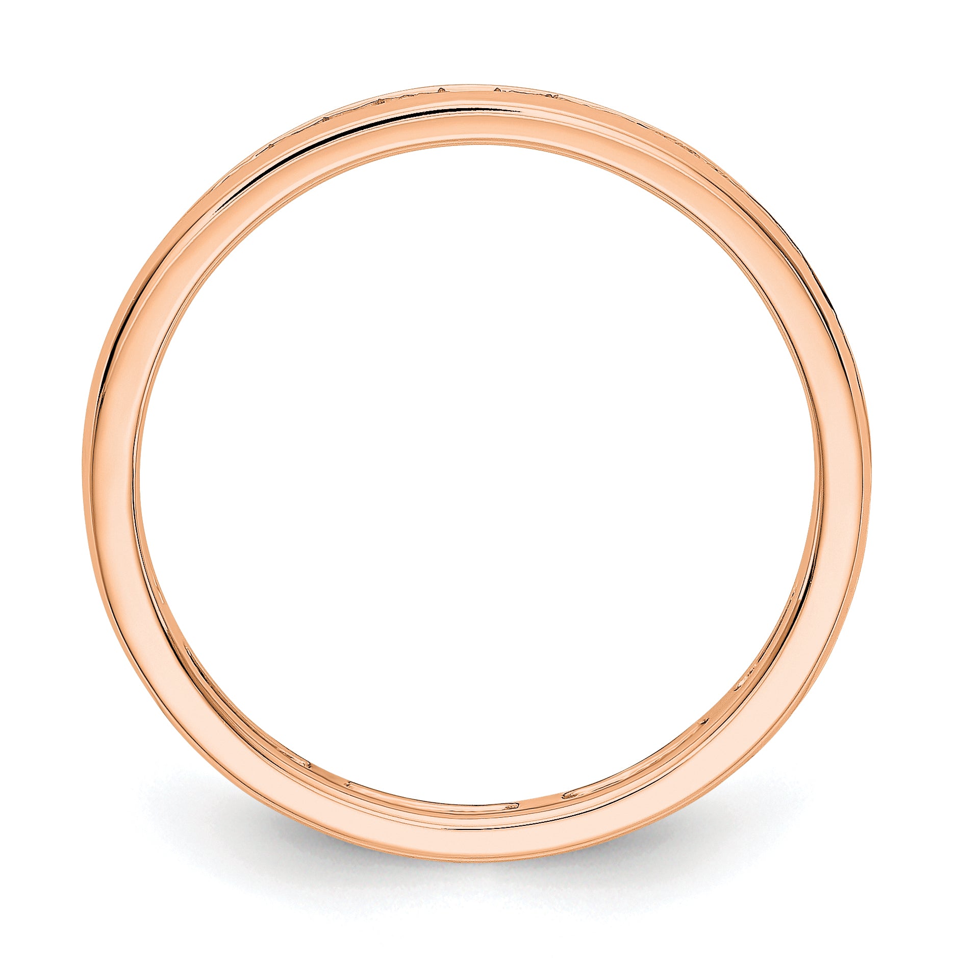 14k Rose Gold 1/2 carat Lab Grown Diamond VS/SI+ G+ Complete Channel Set Size 9 Eternity Band
