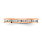 14k Rose Gold 1/2 carat Lab Grown Diamond VS/SI+ G+ Complete Channel Set Size 9 Eternity Band