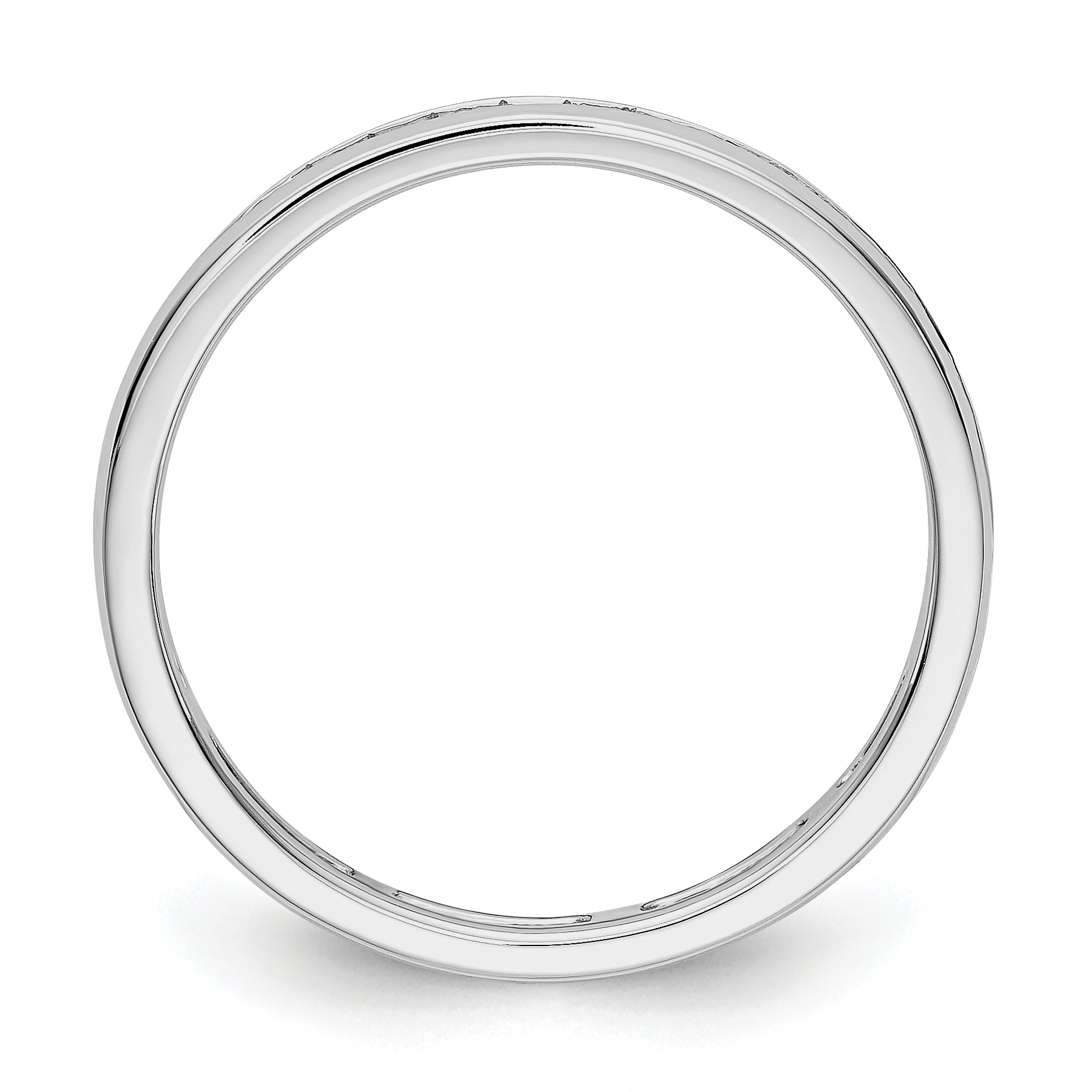 14k White Gold 1/2 carat Lab Grown Diamond VS/SI+ G+ Complete Channel Set Size 9 Eternity Band
