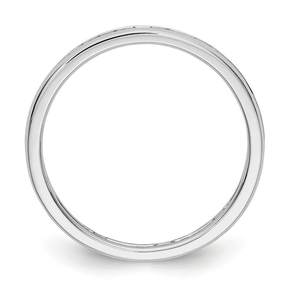14k White Gold 1/2 carat Lab Grown Diamond VS/SI+ G+ Complete Channel Set Size 9 Eternity Band