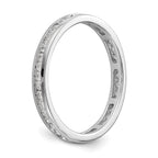 14k White Gold 1/2 carat Lab Grown Diamond VS/SI+ G+ Complete Channel Set Size 9 Eternity Band