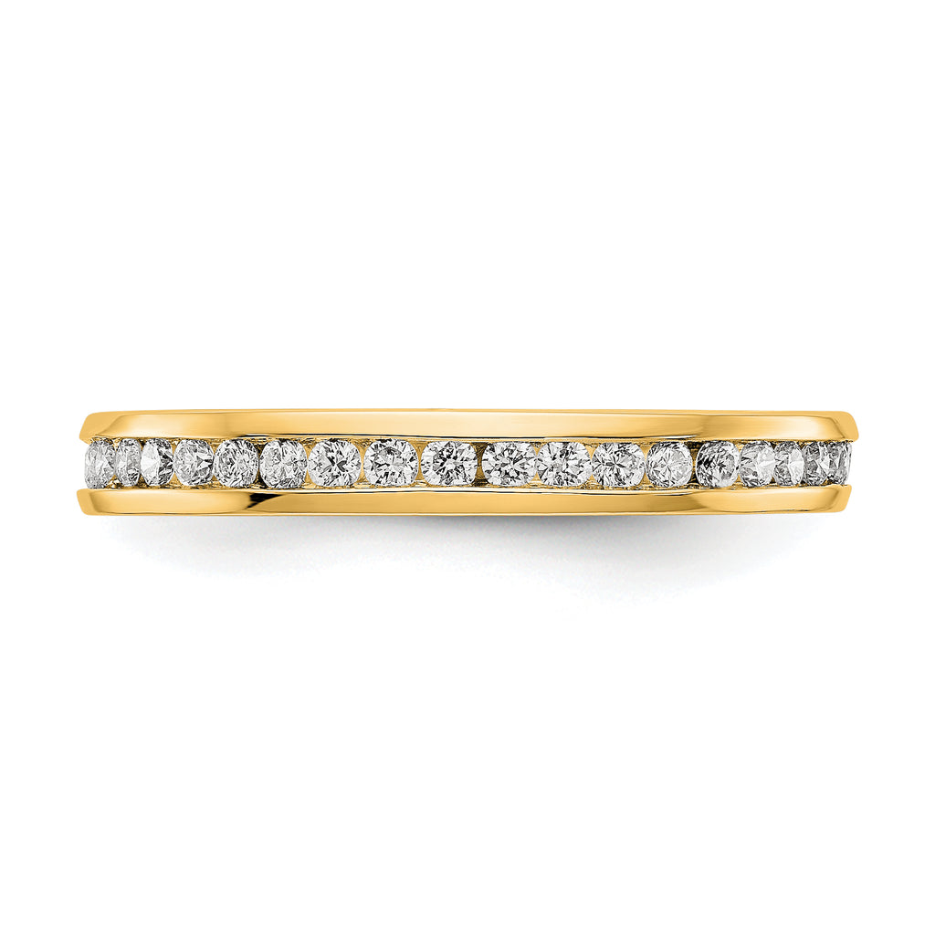 14k 1/2 carat Lab Grown Diamond VS/SI+ G+ Complete Channel Set Size 9 Eternity Band