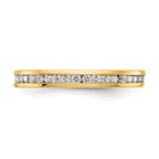 14k 1/2 carat Lab Grown Diamond VS/SI+ G+ Complete Channel Set Size 9 Eternity Band