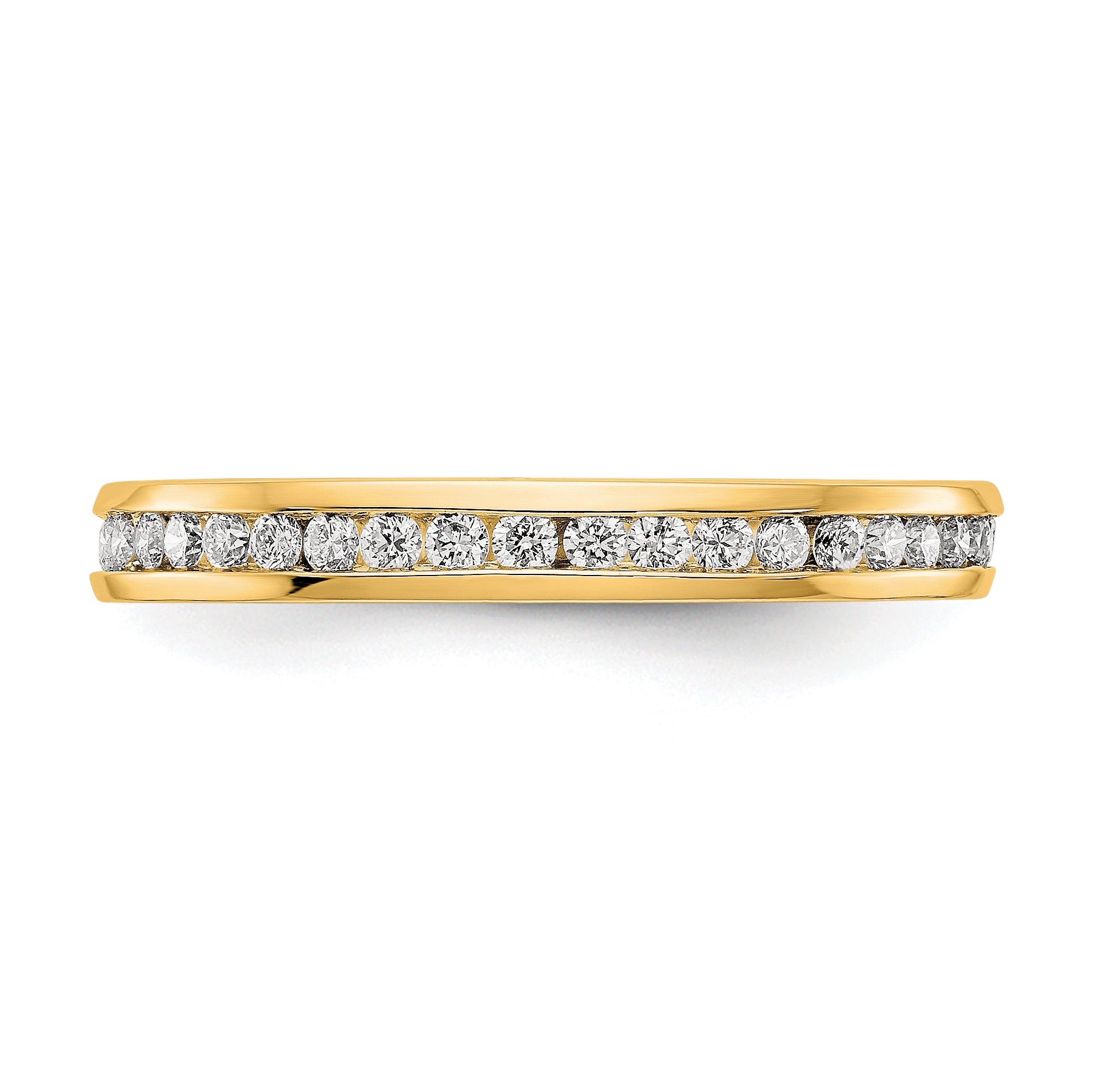 14k 1/2 carat Lab Grown Diamond VS/SI+ G+ Complete Channel Set Size 9 Eternity Band