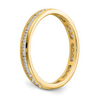 14k 1/2 carat Lab Grown Diamond VS/SI+ G+ Complete Channel Set Size 9 Eternity Band