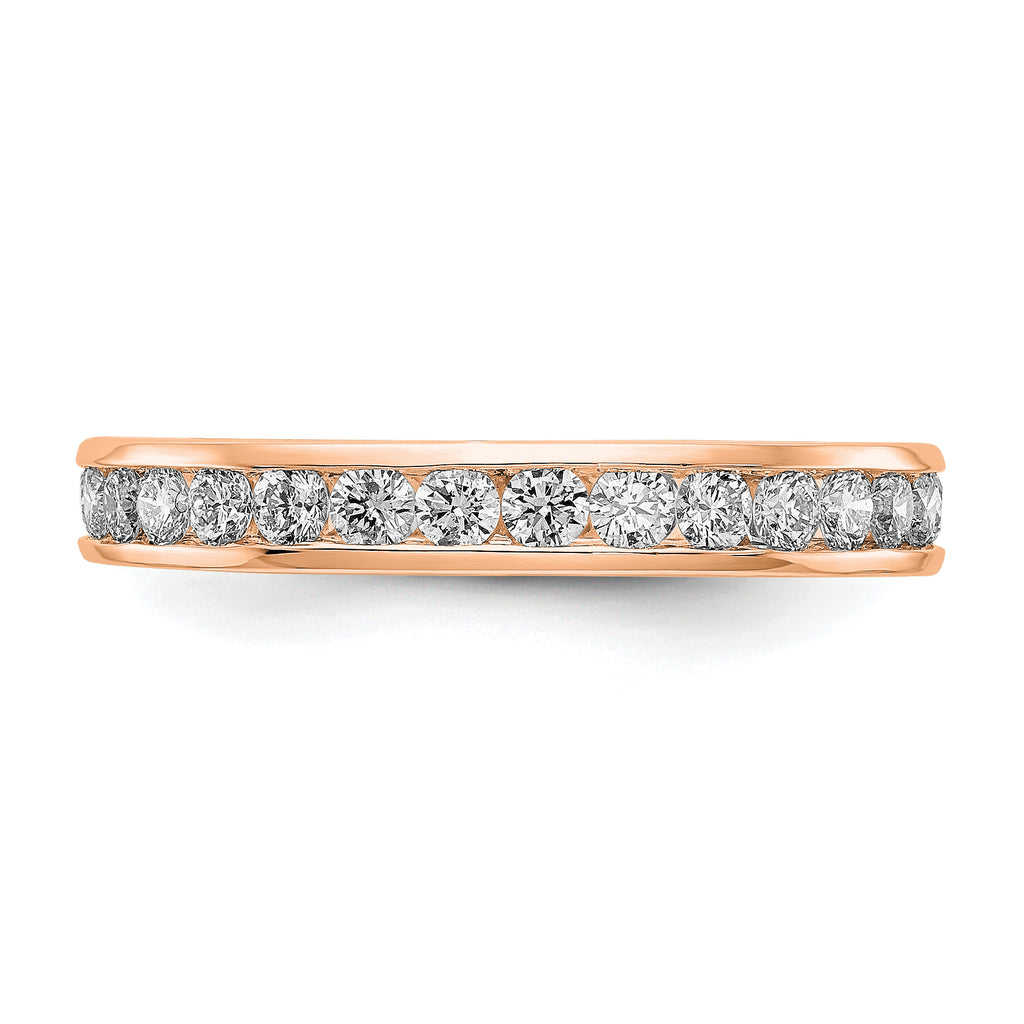 14k Rose Gold 1 carat Lab Grown Diamond VS/SI+ G+ Complete Channel Set Size 9 Eternity Band